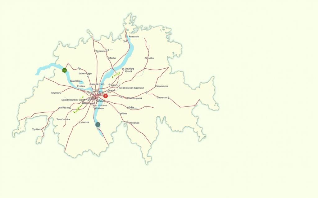 Karte von Zürich, Schweiz